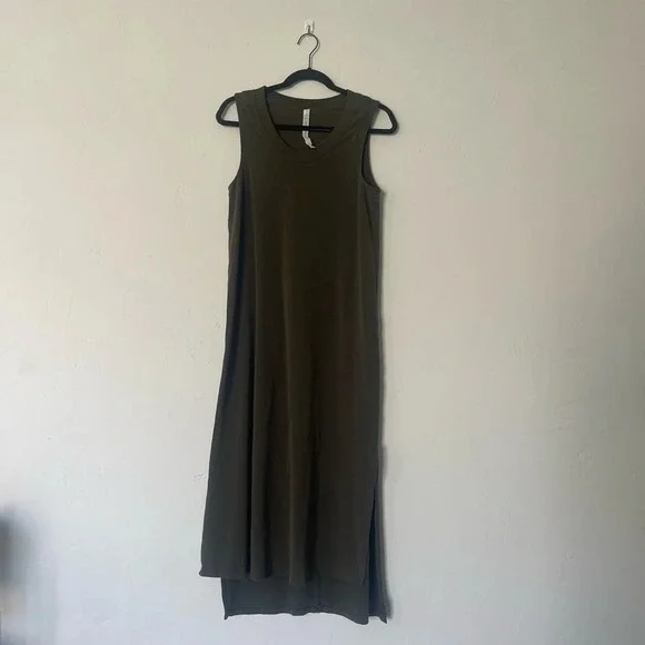 dark sage green maxi dress Petal and Pup Women's Nadia One Shoulder Maxi Dress